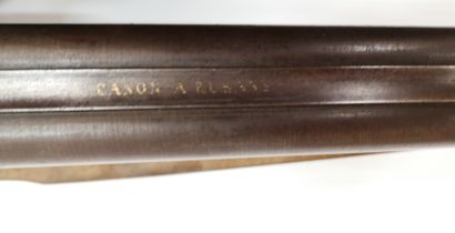 FRANCE, fin du XVIIIème, modifié au XIXème siècle Flintlock hunting rifle, modified...