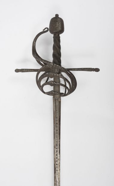 Iron rapier.
Guard in cage with many branches...