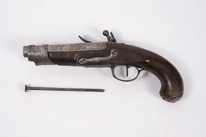 null Flintlock gendarmerie pistol, type An VIII, revolutionary period.
Lock marked...