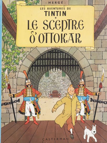 HERGE (1907-1983) Lot de dix albums comprenant : 
Les aventures de Tintin. 
- Tintin...