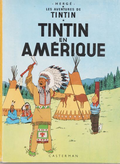 HERGE (1907-1983) Lot de dix albums comprenant : 
Les aventures de Tintin. 
- Tintin...