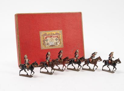 C.B.G. Lot of figurines, lead soldiers and decorations.
13 original boxes and 2 small...