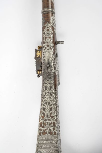 EMPIRE OTTOMAN, Turquie ou Perse, premier quart du XIXème siècle Flintlock rifle,...