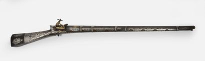 EMPIRE OTTOMAN, Turquie ou Perse, premier quart du XIXème siècle Flintlock rifle,...