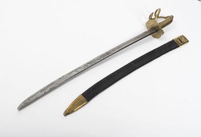 Manufacture de Klingenthal Sword of edge, model 1779.
One-piece bronze frame with...