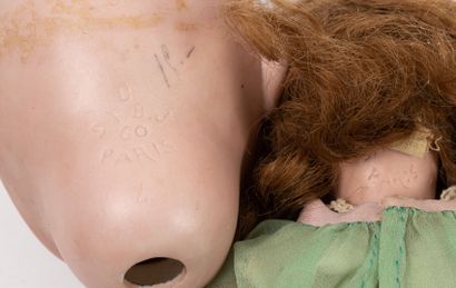 null Doll, porcelain head marked in hollow "23 SFBJ 60 Paris 4" open mouth, sleeping...