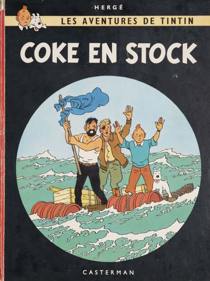 HERGE (1907-1983) Lot of ten albums including: 
- The black island. 
Editions Casterman,...