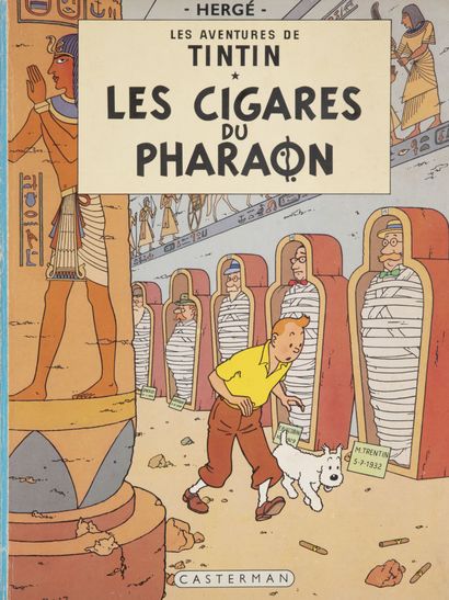 HERGE (1907-1983) Lot de dix albums comprenant : 
- L'île noire. 
Editions Casterman,...