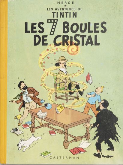 HERGE (1907-1983) Lot de quatre albums comprenant : 
- Le crabe aux pinces d'or....