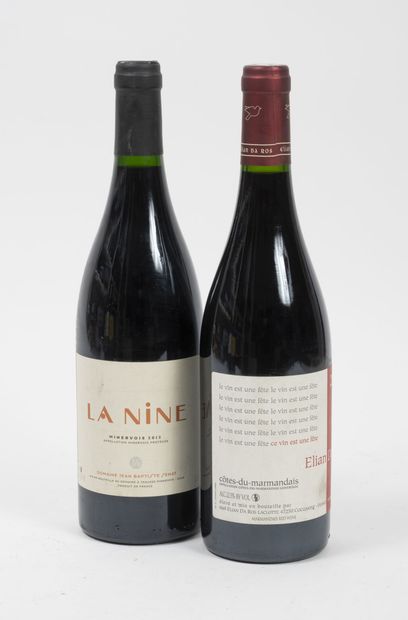 LA NINE 1 bouteille, 2012.
Minervois.
Domaine Jean-Baptiste Senat.
Bon niveau.
Frottements...