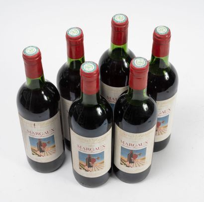 HEDIARD HEDIARD 6 bottles, 1983.
Margaux.
Lucien Lurton.
High shoulder level.
Rubs...