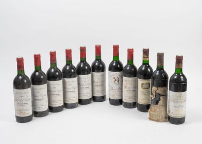CHÂTEAU DU CLOS DE L EGLISE 7 bouteilles, 1985.
Lalande de Pomerol.
Niveaux haute...