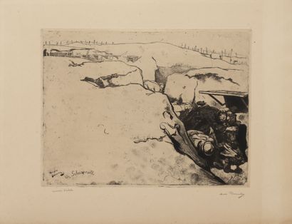 André DEVAMBEZ (1867-1943) La guerre, 1915.
Épreuves d'artistes, 8 eaux-fortes comprenant...