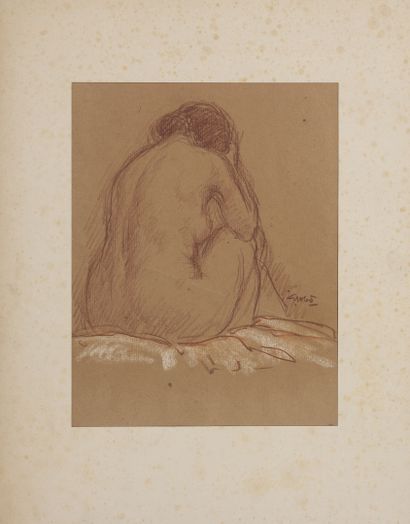 Georges GOBO (1876-1958) Two studies of a female nude.
Sanguine and white chalk on...