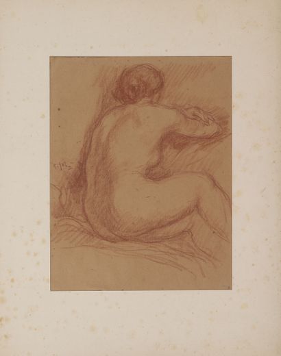 Georges GOBO (1876-1958) Two studies of a female nude.
Sanguine on paper.
One signed...