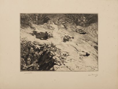 André DEVAMBEZ (1867-1943) La guerre, 1915.
Épreuves d'artistes, 8 eaux-fortes comprenant...