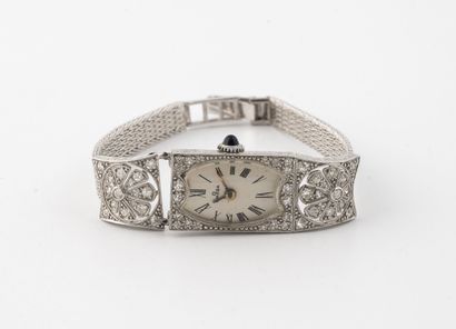 OMEGA Montre bracelet dame en or gris (750)...