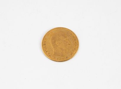 FRANCE Coin of 5 francs in gold Napoleon III 1859.
Weight : 1,59 g.
Scratches and...