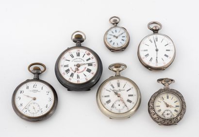 Lot of three silver pocket or neck watches...