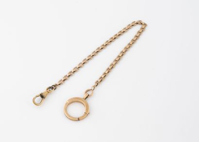 Watch chain in pink gold (750) with small...