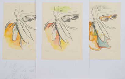 Piero SANI (1947) Le Sfingi.
Deux lithographies en couleurs sur papier.
Signées en...