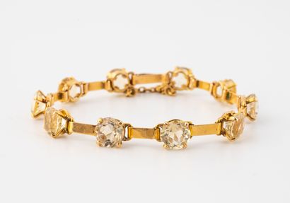 Bracelet articulé à ruban en or jaune (750)...