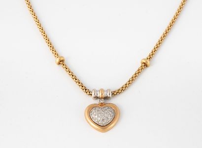 Yellow gold (750) pastille link necklace...
