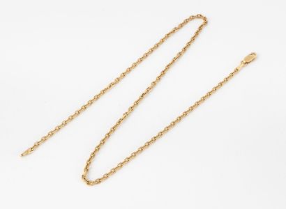 Yellow gold (750) forçat link neck chain.
Weight:...
