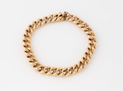 Yellow gold (750) AC bracelet with hollow...