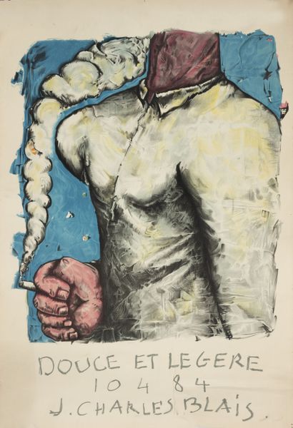 Jean Charles BLAIS (1956) Lot comprenant : 
- Lithographie en couleurs pour l'affiche...