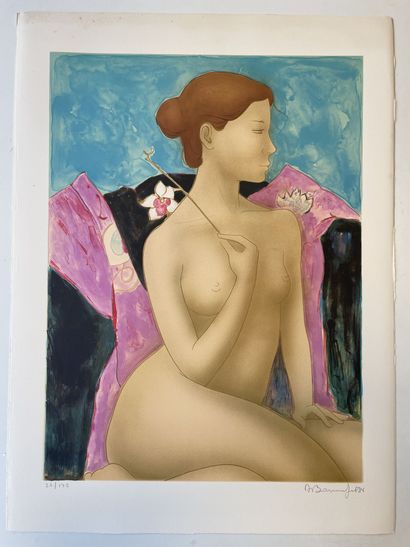 Alain BONNEFOIT (1937) Femme à l'orchidée, 1986.
Lot de 5 lithographies en couleurs...