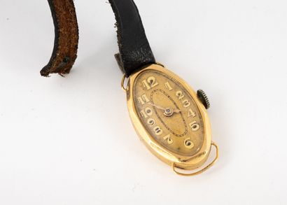 Boitier de montre de dame en or jaune (750)...
