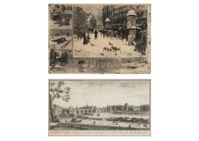 Deux estampes :
- Félix BUHOT (1847-1898)
L'hiver...