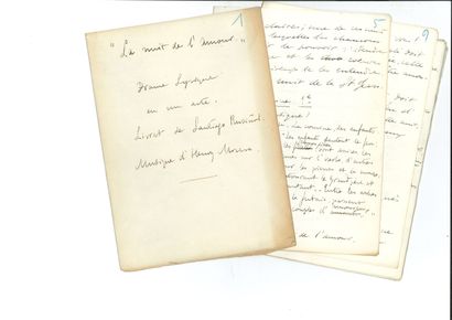 Santiago RUSIÑOL (1861-1931) Manuscrit autographe signé, La Nuit de l'Amour ; 96...