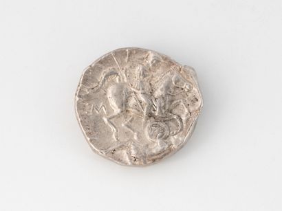 ROYAUME DE PEONIE Patraos (340-315 av. J.-C.)
Tétradrachme en argent. 12,65 g.
Tête...