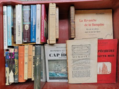 MARINE 3 manettes de volumes du XIXème - XXème siècles sur les corsaires (dont Surcouf,...