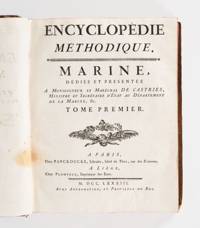 null Encyclopédie méthodique.
Marine.
Panckoucke, Paris, 1783, 1786, 1787.
3 tomes...