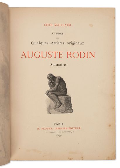Auguste RODIN (1840-1917) Saint Jean-Baptiste, d'après la statue en plâtre vue de...