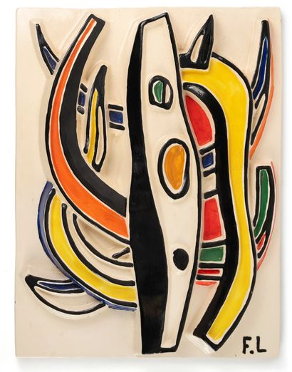 Fernand LÉGER (1881-1955), d'après Composition abstraite.
Modèle créé circa 1953.
Bas-relief,...