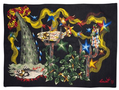 Jean LURCAT (1892-1966) Cascade.
Tapisserie en laine polychrome.
Signée en bas à...
