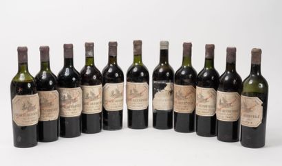 CHÂTEAU BEYCHEVELLE 11 bouteilles, 1934.
GCC4 Saint-Julien.
Niveaux haute épaule...