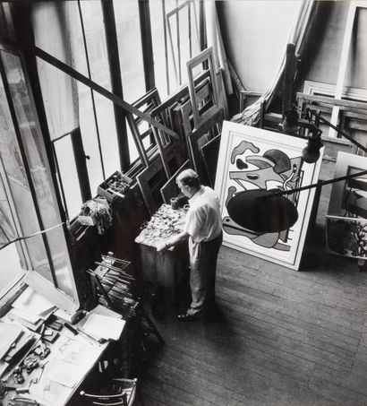Willy MAYWALD (1907-1985) Atelier de Fernand Léger, 1947.
Épreuve argentique, vers... Gazette Drouot