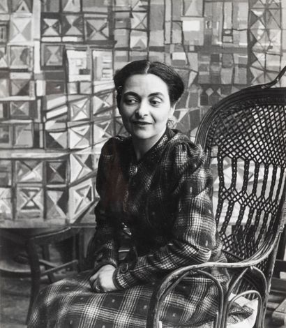 Willy MAYWALD (1907-1985) Maria Helena Helena Vieira Da Silva, 1949.
Épreuve argentique,... Gazette Drouot
