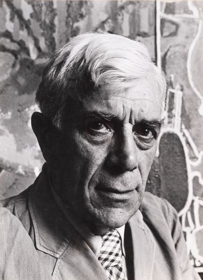 Willy MAYWALD (1907-1985) George Braque dans son atelier, 1948.
Épreuve argentique,... Gazette Drouot
