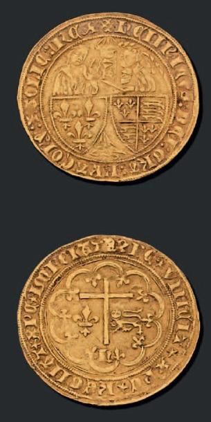 HENRI VI (1422-1453) Salut d'or. Troyes. D. 443 A. TTB à Superbe