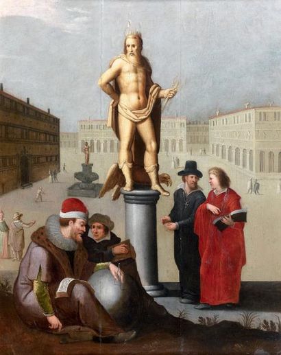 Louis de CAULLERY (Cambrai vers 1580 - Anvers 1621) 1/ Jupiter ou les Sciences. A...