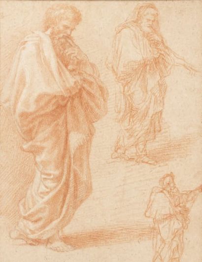 CORNEILLE Michel II (Attribué à) (1642 - 1708) "Trois études pour une figure d'homme...