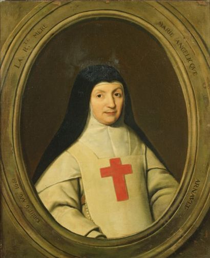 CHAMPAIGNE Philippe (Ecole de) (1602 - 1674) "Portrait de Jacqueline Marie, dite...