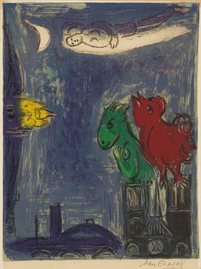 Marc CHAGALL (1887-1985) Les monstres de Notre Dame, d’un ensemble de onze illustrations...