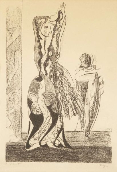 MAX ERNST (1881-1976) Danseuses. 1950. [H. R. Leppien 46] 49 x 32 cm. Lithographie...